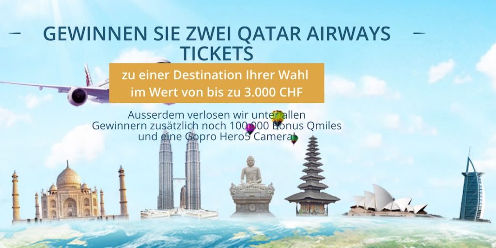 Gewinne 2 Qatar Airways Flugtickets