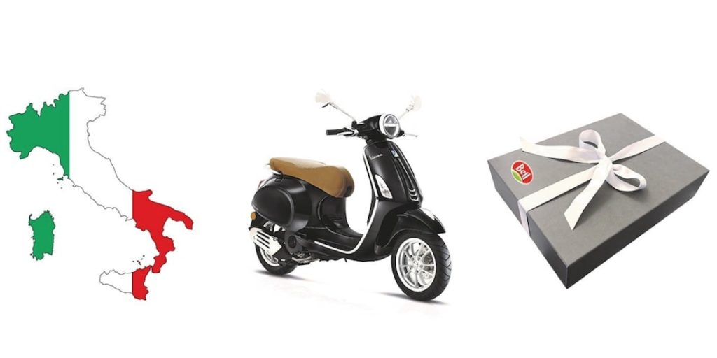 Zum Bell Wettbewerb und Vespa, Italien Trip oder Bell Genuss-Box gewinnen