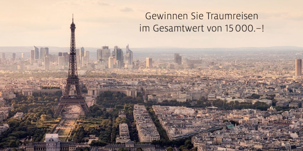 Traumreise nach New York, Paris oder Rom gewinnen