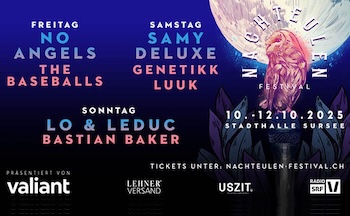 Tickets für das Nachteulen Festival 2025 in Sursee gewinnen Tickets für das Nachteulen Festival 2025 in Sursee gewinnen