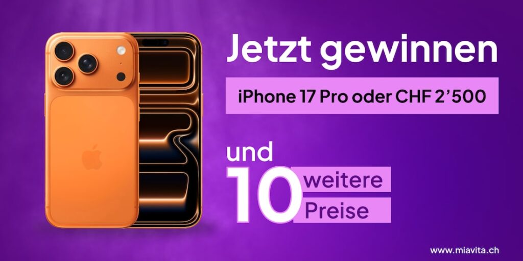 iPhone 17 Pro, 2'500 Franken oder Fitness-Gutschein gewinnen