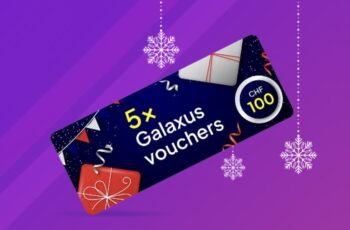 Gewinne einen von 5 Galaxus Gutscheinen im Wert von jeweils CHF 100 Gewinne einen von 5 Galaxus Gutscheinen im Wert von jeweils CHF 100