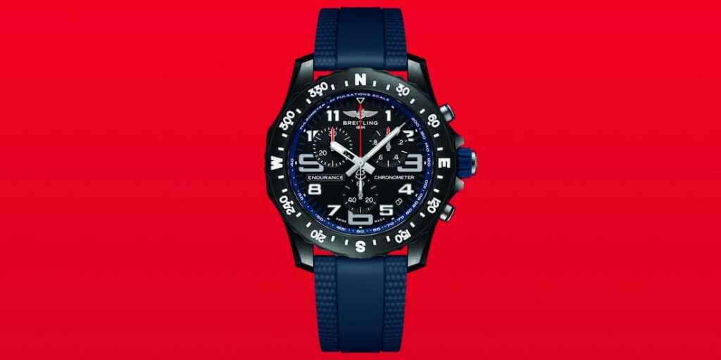 Breitling Endurance Pro 44 Chronograph mit blauem Kautschukband – Hauptpreis beim Sporthilfe Wettbewerb 2026
