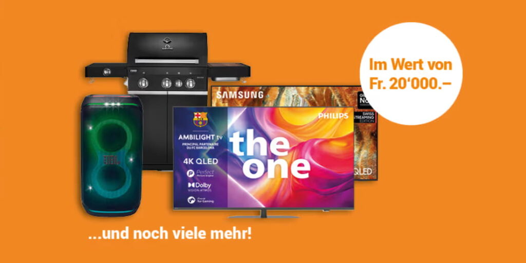 Fust Fussball-WM Wettbewerb 2026 – TVs, Kopfhörer, Lautsprecher und Grills im Wert von CHF 20'000 gewinnen