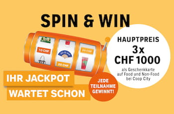 CHF 1’000 Coop City Geschenkkarte gewinnen + Sofortgewinn CHF 1’000 Coop City Geschenkkarte gewinnen + Sofortgewinn