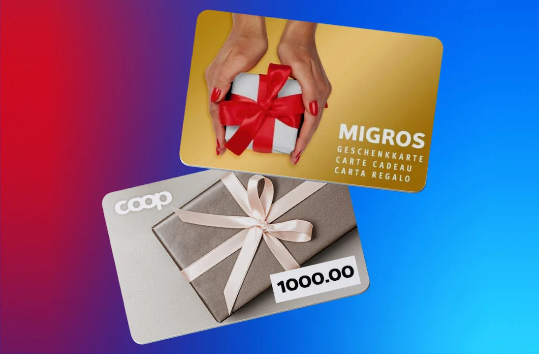 Sofortgewinn: Coop und Migros Geschenkkarte im Wert von CHF 1'000 – Swisscom Gewinnspiel Sommer 2026