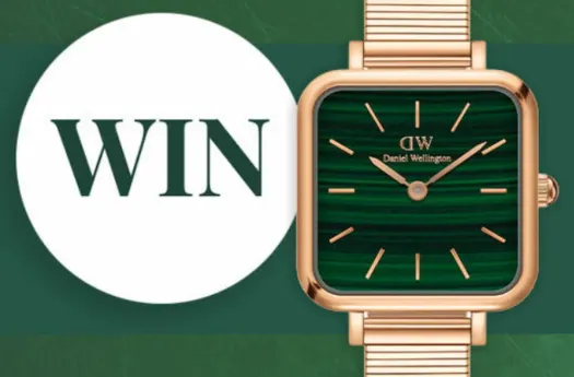 Daniel Wellington Uhr gewinnen: Quadro Studio Rose Gold mit smaragdgrünem Zifferblatt