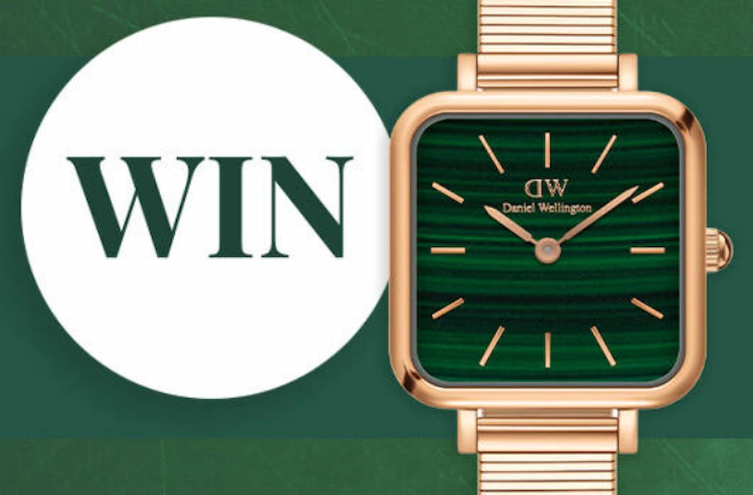 Daniel Wellington Uhr Quadro Studio Rose Gold mit smaragdgrünem Zifferblatt zu gewinnen